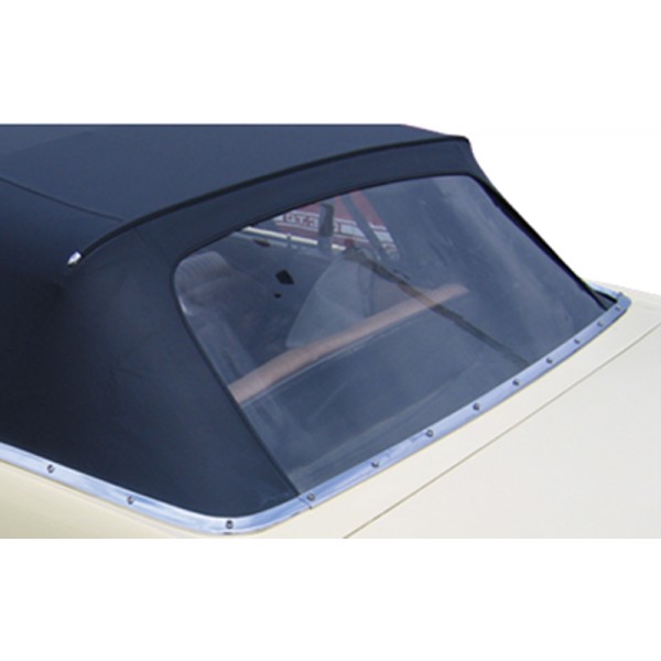 (image for) 64-66 CONVERTIBLE REAR WINDOW PLASTIC CURTIN - BLACK - Click Image to Close