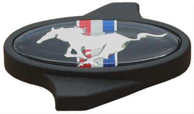 (image for) FORD RACING WING NUT, BLACK WITH TRI-BAR RUNNING HORSE - Click Image to Close