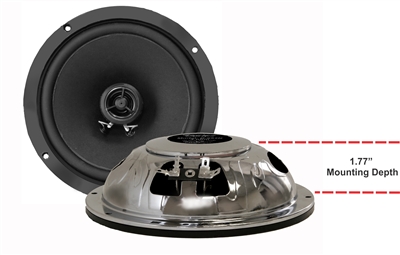 (image for) 6.5 ROUND SPEAKERS - PAIR - SHALLOW 1.77" DEEP