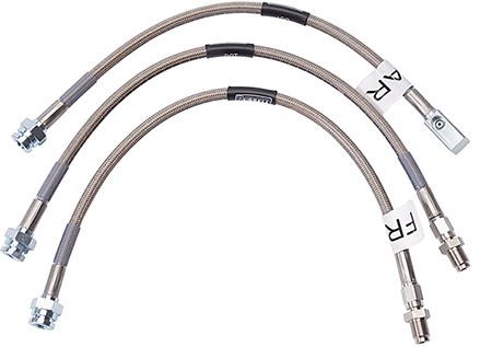 (image for) 65-66 FRONT DISC REAR DRUM BRAIDED BRAKE HOSE SET - Click Image to Close