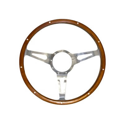 (image for) 65-73 GT350 STYLE 14" WOOD STEERING WHEEL, - Click Image to Close