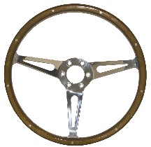 (image for) 65-73 GT350 STYLE 14" WOOD STEERING WHEEL - Click Image to Close