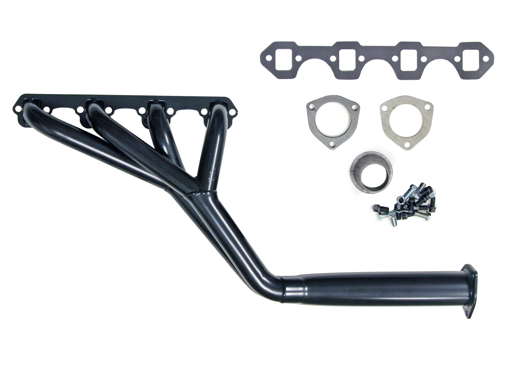 (image for) 65-68 TRI-Y HEADERS - BLACK 260,289,302 - Click Image to Close