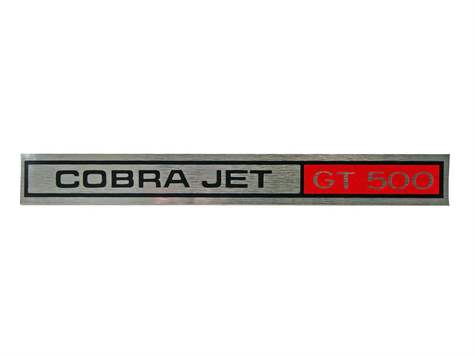 (image for) 69-70 SHELBY GT500 COBRA JET DASH DECAL - Click Image to Close