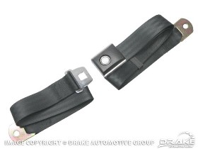 (image for) 60" WRINKLED WITH PUSH BUTTON SEAT BELT - BLACK - Click Image to Close