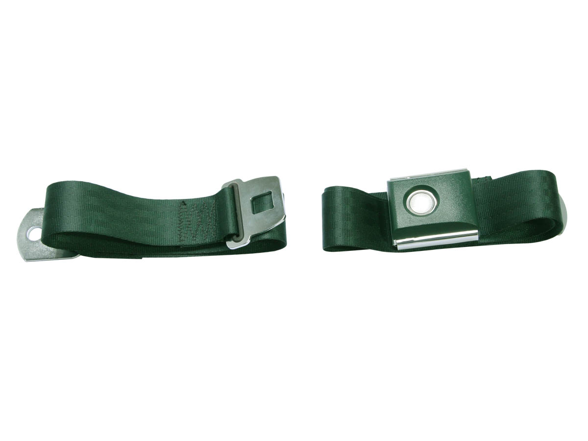 (image for) 60" WRINKLED WITH PUSH BUTTON SEAT BELT - GREEN - Click Image to Close