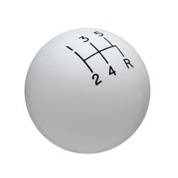 (image for) 5 SPEED ROUND SHIFT KNOB - WHITE - Click Image to Close