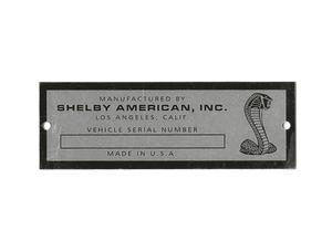 (image for) 67-68 SHELBY SERIAL NUMBER DATA PLATE TAG - Click Image to Close