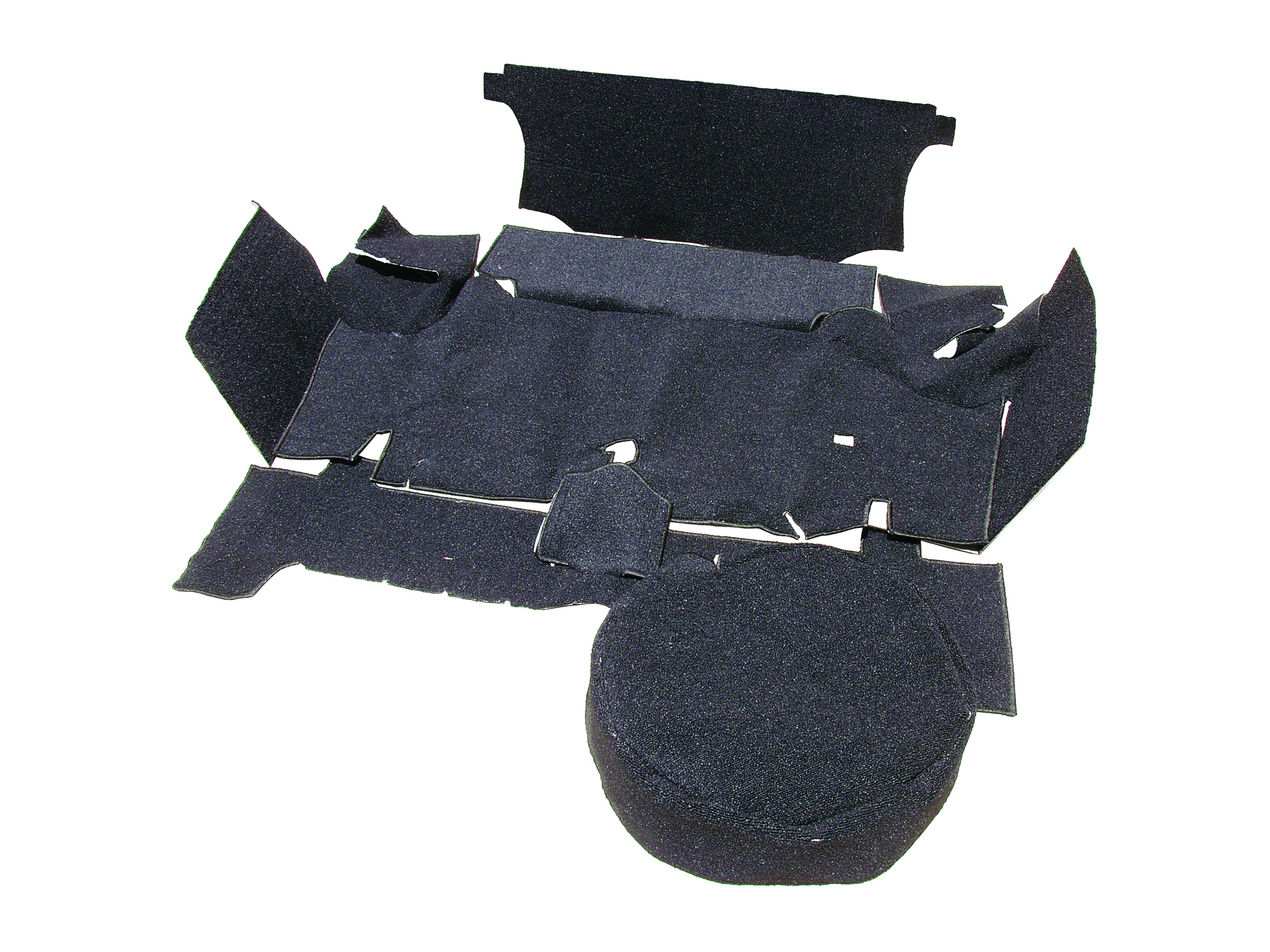 (image for) 65-66 CARPETED TRUNK MAT KIT - BLACK - Click Image to Close