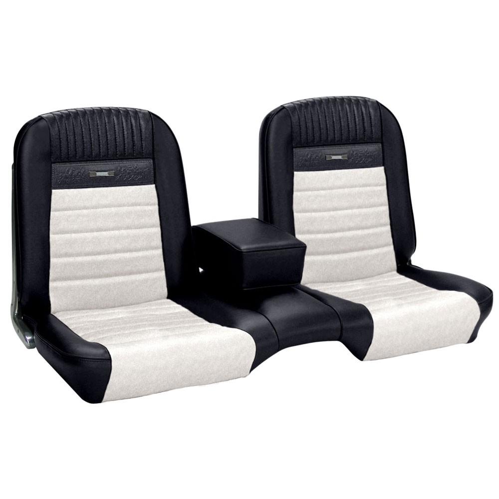 (image for) UPHOLSTERY 65-66 PONY FASTBACK BENCH FULL SET WHITE - TMI