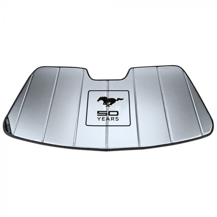 (image for) 2015-18 MUSTANG 50TH ANNIVERSARY SUNSHADE, SILVER - Click Image to Close