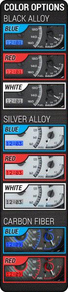 (image for) DAKOTA DIGITAL - 65-66 VHX - GAUGE KIT - SILVER ALLOY W/BLU LED