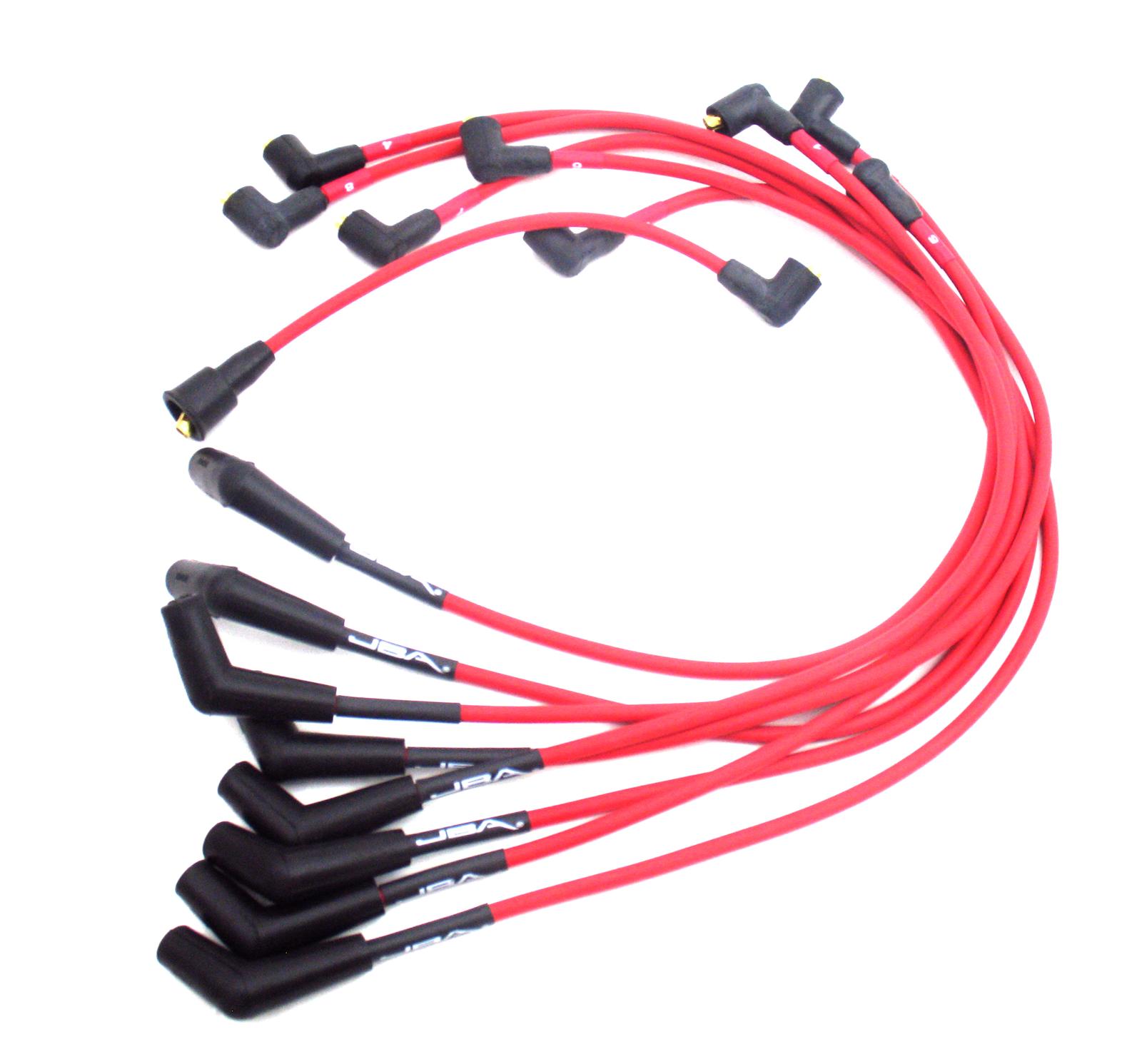 (image for) 65-73 289/302 8MM POWERCABLE SPARK PLUG WIRES - RED - Click Image to Close